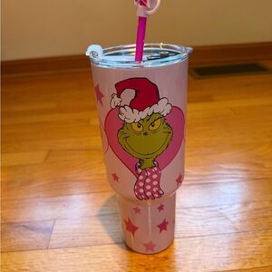 Grinch Tumbler with Straw